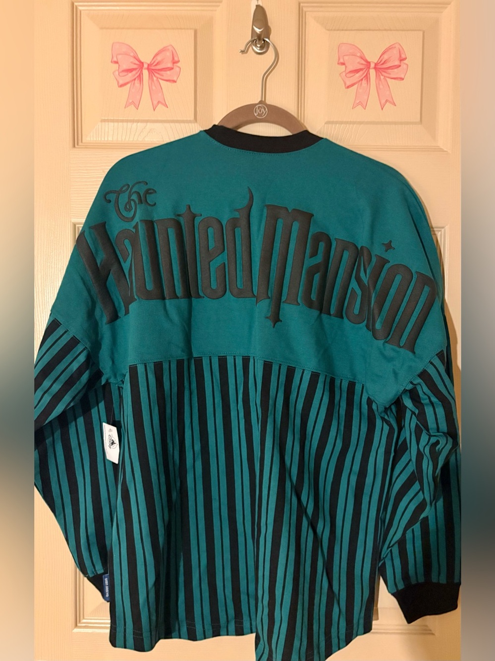 Disney Parks The Haunted Mansion Ghost Host StripeSpirit Jersey Adult Small NWT